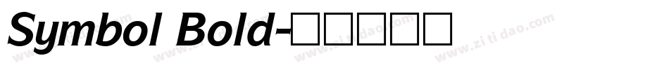 Symbol Bold字体转换